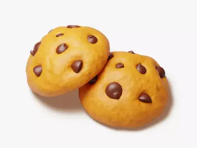 Chocolate Chip Cookie 3D model
