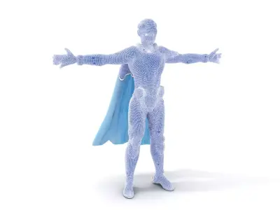 Futuristic Hero Armor model pack Low-poly 3D model