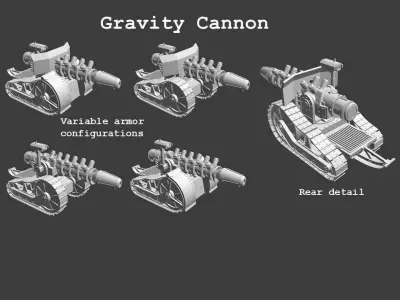 Renault Pattern Gravity Cannon 3D print model