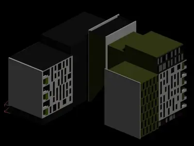 houses Low-poly 3D model