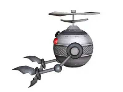 Robot cartoon 03 Low-poly 3D model