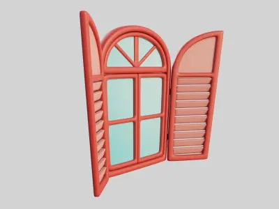 Cartoon Window 23b 3D model