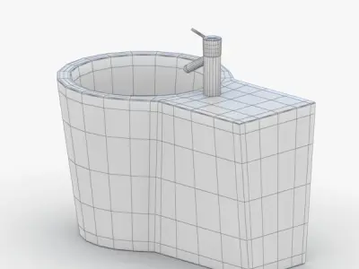 1554 - Toilet Low-poly 3D model
