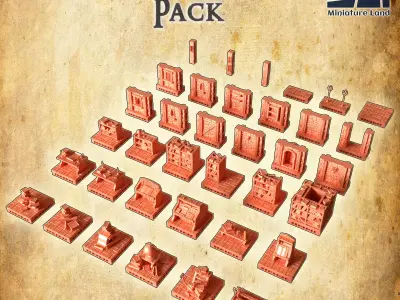 Town Library Tabletop Terrain 28 mm 3D print model