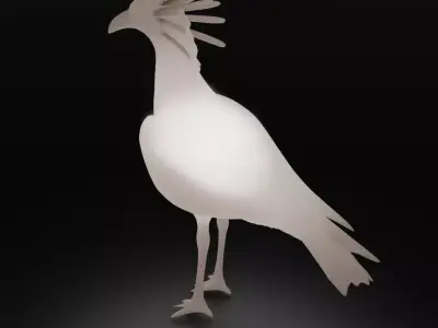 Indirect Lighting for Secretarybird 3D model