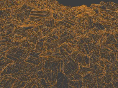 Roof Rubble Pile Debris Tiles Scan PBR Low-poly 3D model