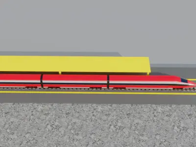 Railway Station 3D model