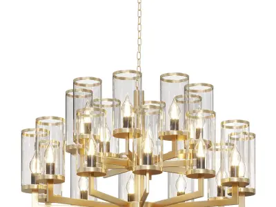 Kelly Wearstler LIAISON TWO TIER Chandelier 18 by lalume 3D model