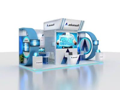 Exhibition booth design 3D model