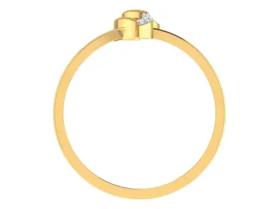 Light Weight Yellow Gold Diamond Ring  -EZ R-124 3D print model