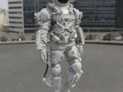 Space suit - Astro ranger Low-poly 3D model
