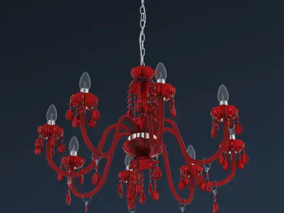 Chandelier Masiero Milord 8 VV Red 3D model