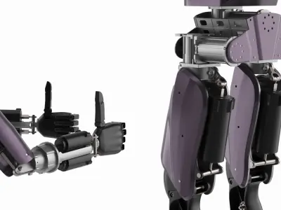  Modern Humanoid Robot Thumbs Up Pose 