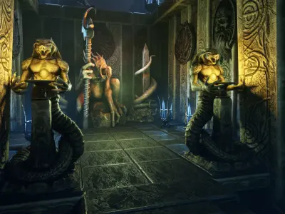 Abyss temple Low-poly 3D model