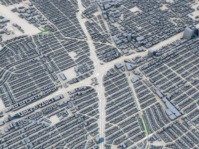 Santa Monica City California United States 3D model