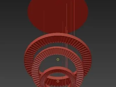 Marchetti Crystal Pendant lamp Canopus LED 3D model