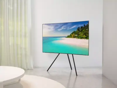 55 QLED TV with Studio Stand Free 3D model