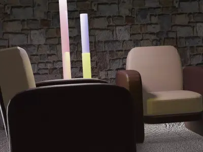  elegant chairs 3D model