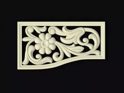 dekor ornate carved ornament 3D model