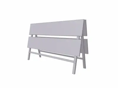 Construction Barrier Low-poly 3D model