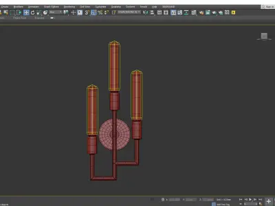 Angler Sconce Low-poly 3D model