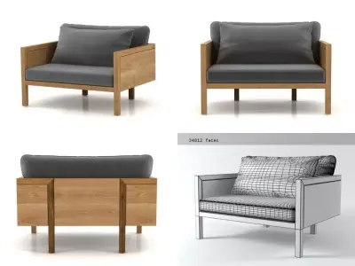 Sao Conrado Armchair 3D model