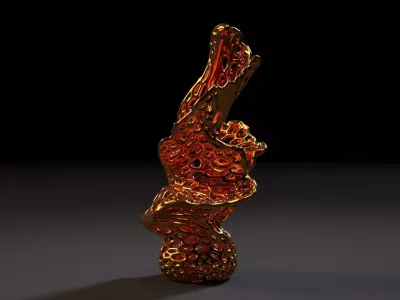 Abstract vase Voronoi 3D print model