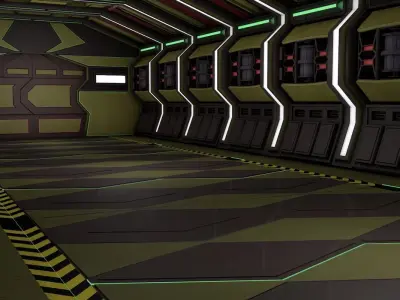 Sci fi interior  3D model