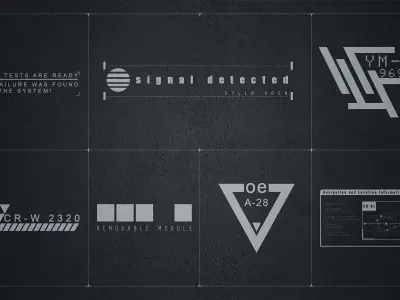 Sci-Fi Alpha Decal Pack Vol 01 Texture