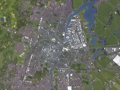 Haarlem - 3D City Model Low-poly 3D model