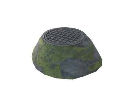 Sewage well Free low-poly 3D model