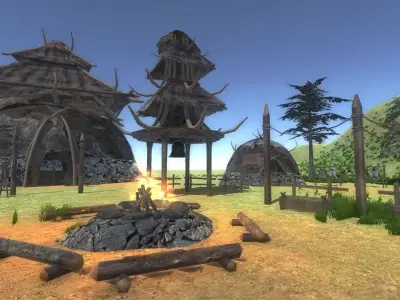 Boneskin Settlement Pack Low-poly 3D model