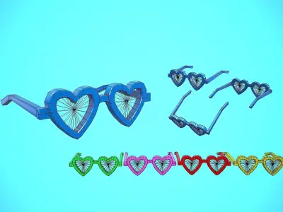 GLASSES 03 - CARTOON STYLIZED Low-poly 3D model