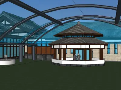 Chinese style architectural model 3D model