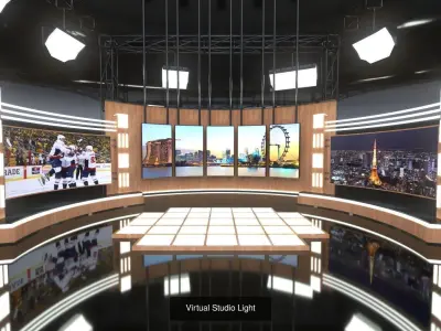 Virtual Broadcast Studio Vol4 3D Model Pack