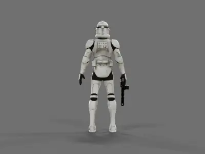 Star Wars Clone Trooper Phase II Low-poly 3D model