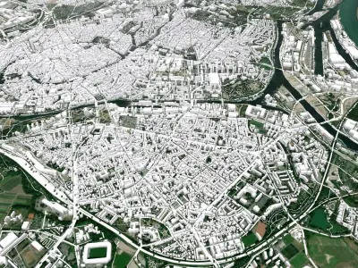 Cityscape  Strasbourg France 3D model