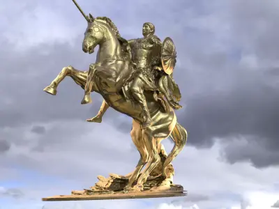 Roman Emperor sculpture 3D model