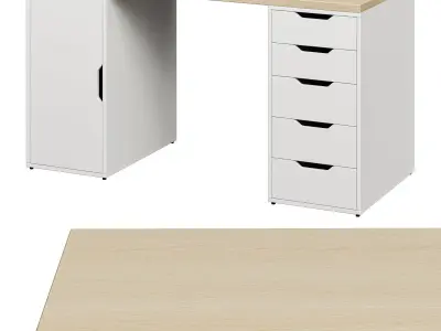 IKEA Desk LAGKAPTEN ALEX 3D model