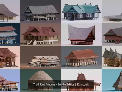 Traditional Houses - Bundle Edition 3D Model Pack