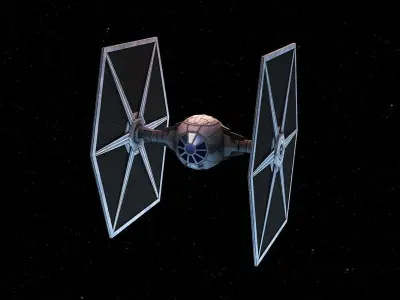 Tie Fighter Low-poly 3D model