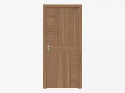 Modern Wooden Interior Door with Furniture 010 3D model