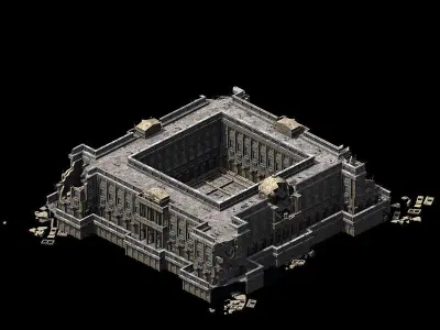 Different dimension - architecture - ruins 03 3D model