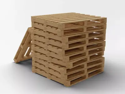 Stacks of Wooden Pallet 3D model