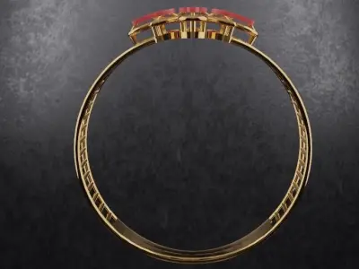 Flower Ring Light weight Free 3D print model