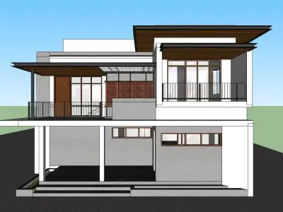 Elegant Modern House  Model  3D model