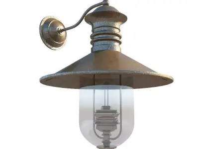 Wall-mounted street lamp 3D model