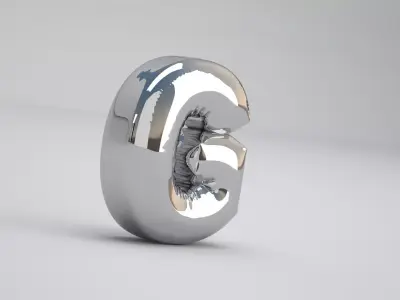 G Balloon Silver 3D model