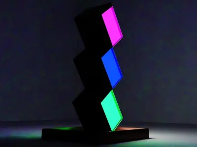Beautiful Ornamental Minimalist Standing Lamp 3D model