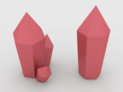 Crystal Low-poly 3D model